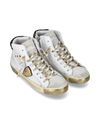 Sneaker high Paris donna - bianco e oro Philippe Model - 2