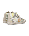 Sneakers Casual Prsx Men Printed Canvas Green Yellow Philippe Model - 3