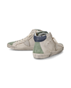 Sneakers Prsx da Uomo Bianche e Verde militare in Pelle Philippe Model - 6