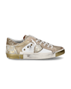 Flache Sneakers PRSX für Damen – Weiß und Gold Philippe Model