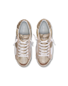Flache Sneakers PRSX für Damen – Weiß und Gold Philippe Model - 4