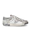 Women's Prsx Low-Top Sneakers in Leather, Silver White Philippe Model