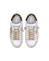 Flache Prsx Sneakers für Damen aus Nylon und Leder – Beige und Fuchsia Philippe Model - 4