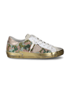 Women's Prsx Low-Top Sneakers in Leather And Stone Details, Multi Gold Philippe Model