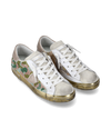 Women's Prsx Low-Top Sneakers in Leather And Stone Details, Multi Gold Philippe Model - 2