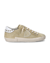 Women's Prsx Low-Top Sneakers in Suede, Beige Philippe Model