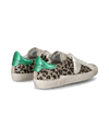 Women's Prsx Low-Top Sneakers in Suede, Beige Green Philippe Model - 3