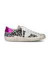 Sneaker bassa PRSX donna - argento, animalier e fucsia Philippe Model - 1