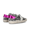 Flache Sneakers PRSX für Damen – Silber, Animal-Print und Fuchsia Philippe Model - 3