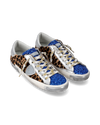 Women's Prsx Low-Top Sneakers in Nylon And Leather, Blue Beige Philippe Model