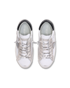 Flache PRSX Sneakers für Damen – Weiß & Silber Philippe Model - 4