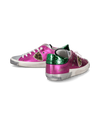 Zapatilla Prsx para mujer de caña baja en piel - Fucsia Philippe Model - 6