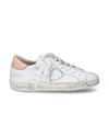 Women's Prsx Low-Top Sneakers in Leather, Nude White Philippe Model - 1