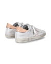 Women's Prsx Low-Top Sneakers in Leather, Nude White Philippe Model - 3