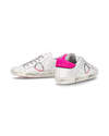 Women's low PRSX sneaker - white and fuchsia Philippe Model - 6