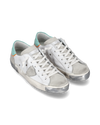 Zapatilla baja PRSX para mujer - blanca y verde agua Philippe Model