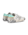 Sneaker bassa PRSX donna - bianco e verde acqua Philippe Model - 3