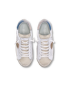 Flache PRSX Sneakers für Damen – Weiß und Hellblau Philippe Model - 4