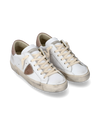 Baskets casual Prsx femme en cuir, blanc et jaune Philippe Model