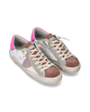 Women's Prsx Low-Top Sneakers in Leather, Purple White Philippe Model