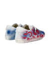 Sneakers Casual Prsx Women, Leather - Blanc Rouge Bleu Philippe Model - 3