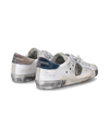 Women's Prsx Low-Top Sneakers in Leather, Silver White Philippe Model - 3