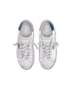 Flache Paris Sneakers für Damen – Weiß & Silber Philippe Model - 4
