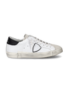 Men's Prsx Low-Top Sneakers in Leather, White Black Philippe Model