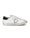 Men's Prsx Low-Top Sneakers in Leather, White Black Philippe Model