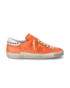 Sneakers Prsx da Uomo Arancioni in Pelle Scamosciata Philippe Model