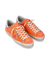 Flache Prsx Sneakers für Herren aus Wildleder – Orange Philippe Model