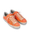 Zapatilla Prsx para hombre de caña baja en ante - Naranja Philippe Model