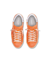 Flache Prsx Sneakers für Herren aus Wildleder – Orange Philippe Model - 4