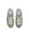 Sneakers Prsx da Uomo Verde militare in Pelle Scamosciata Philippe Model - 4