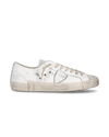 Men's low Prsx sneaker - white and grey Philippe Model