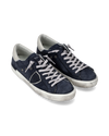 Men's Prsx Low-Top Sneakers in Nubuck, Blue Philippe Model