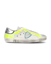 Men's low Prsx sneaker - white and neon yellow Philippe Model