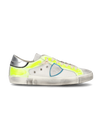 Flache Prsx Sneakers für Herren – Weiß und Neongelb Philippe Model