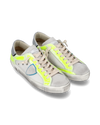 Zapatilla baja Prsx para hombre - blanca y amarillo flúor Philippe Model - 2