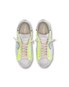 Flache Prsx Sneakers für Herren – Weiß und Neongelb Philippe Model - 4