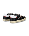 Men's Prsx Low-Top Sneakers in Leather, Black Red Philippe Model - 3