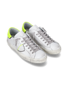 Zapatilla baja Prsx para hombre - blanca, negra y amarillo flúor Philippe Model