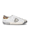 Sneakers Prsx da Uomo Bianche e Bordeaux in Pelle Philippe Model - 1