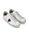 Men's Prsx Low-Top Sneakers in Leather, Blue White Philippe Model - 2