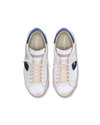 Sneaker basse Paris uomo - bianco e bluette Philippe Model - 4