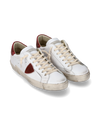Sneakers Casual Prsx Men Leather White Red Philippe Model