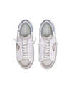 Flache Paris Sneakers für Herren – Weiß & Grau Philippe Model - 4