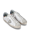 Men's low Prsx sneaker - white, blue and orange Philippe Model - 2