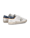 Men's low Prsx sneaker - white, blue and orange Philippe Model - 3