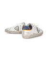 Zapatilla baja Prsx para hombre - blanca, azul y naranja Philippe Model - 6